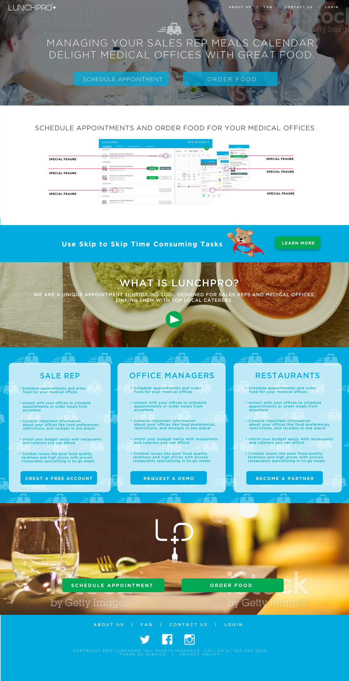 Lunch Pro Landing Page